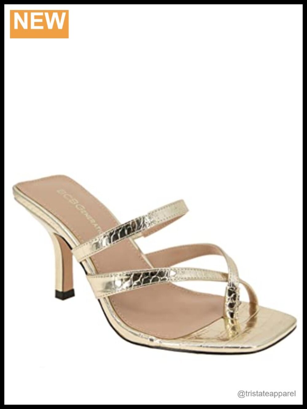 Slingback Stiletto Heeled Sandals Padded Footbed
